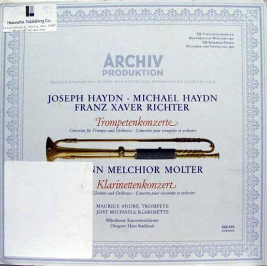 Andre Michaels Stadlmair - Haydn Trompetenkonzerte LP Mint- 198 415 Vinyl 1966 - Shuga Records