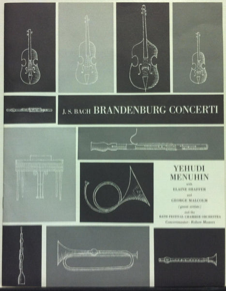 YEHUDI MENUHIN bach complete brandenburg concerti LP Mint- GBR-7217 Mono US 1960 - Shuga Records