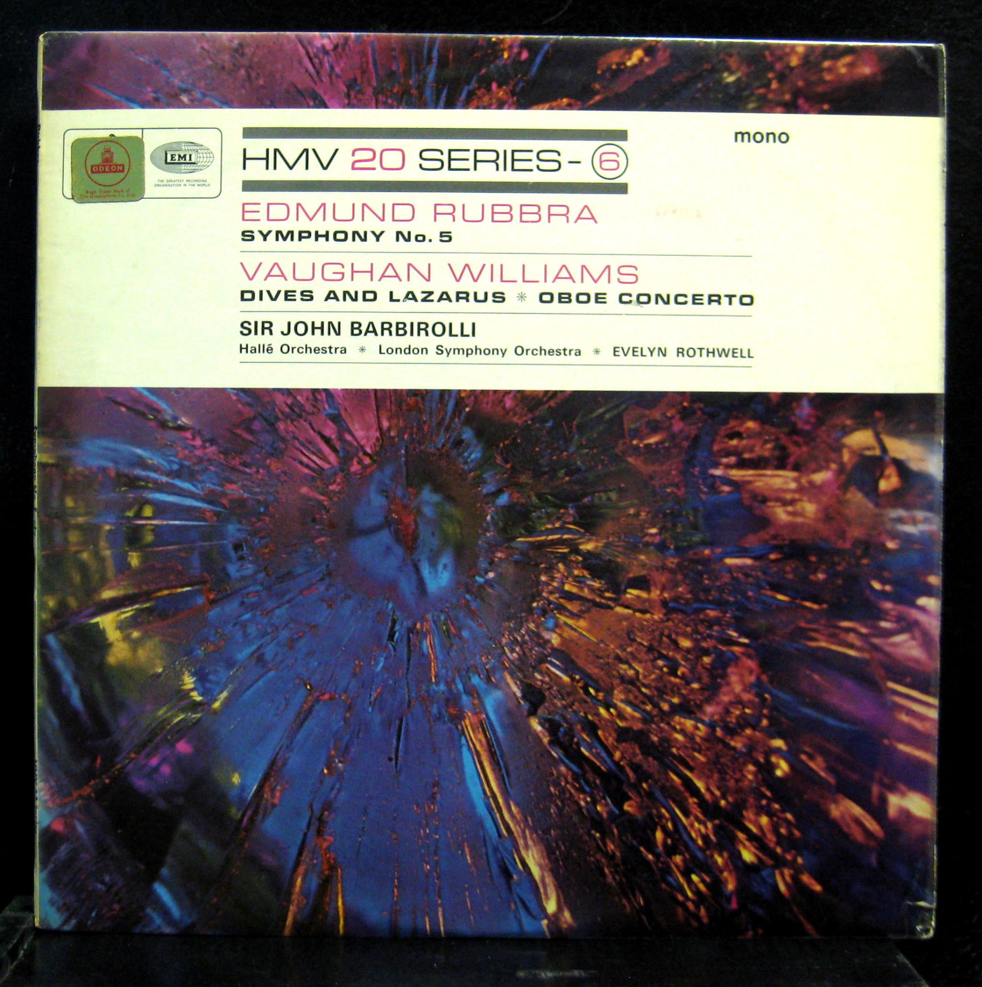 Evelyn Rothwell - Rubba & Vaughan Williams Oboe LP Mint- HQM 1016 Odeon 1966 UK - Shuga Records