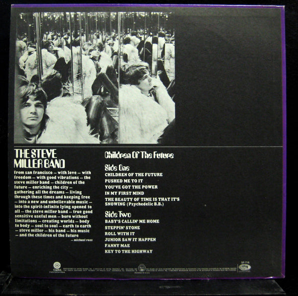 STEVE MILLER BAND children of the future LP VG+ SF-718 Vinyl 1971 Record - Shuga Records