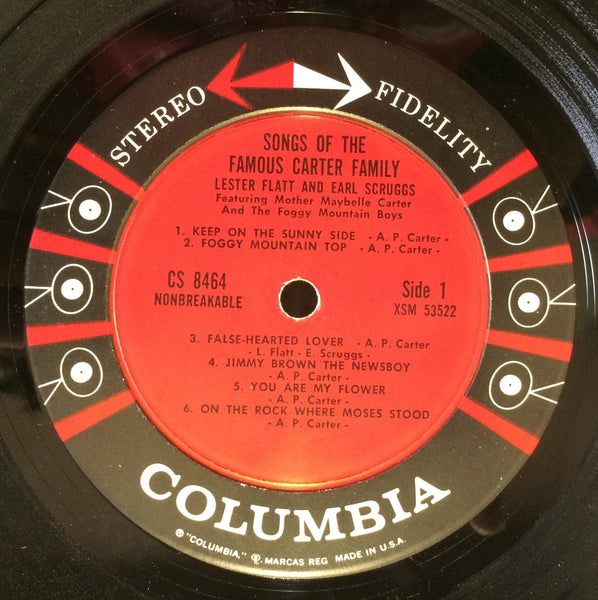 LESTER FLATT & EARL SCRUGGS songs of the famous carter family LP VG+ CS 8464 USA - Shuga Records