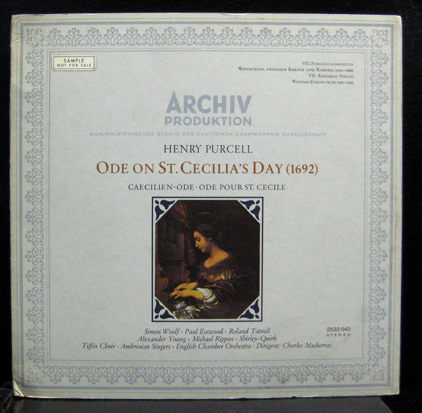 Charles Mackerras - Purcell Ode On St Cecilia's Day LP Mint- Promo Stereo German - Shuga Records