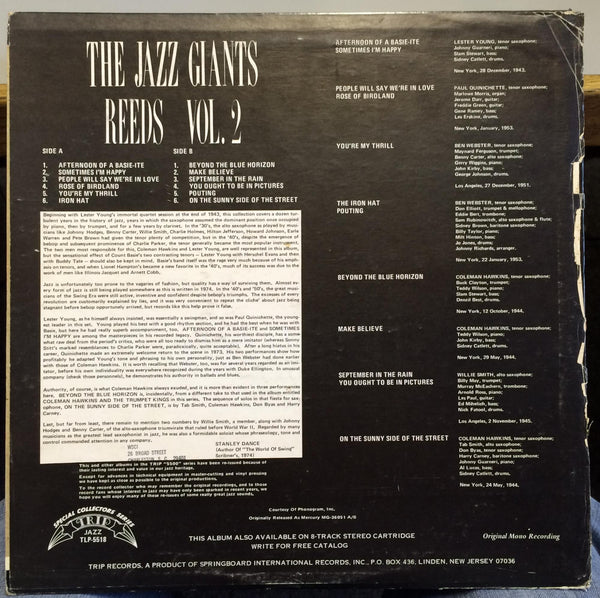 Jazz Comp - The Jazz Giants Vol 2 Reeds LP VG+ TLP-5518 Trip 1974 Mono USA - Shuga Records