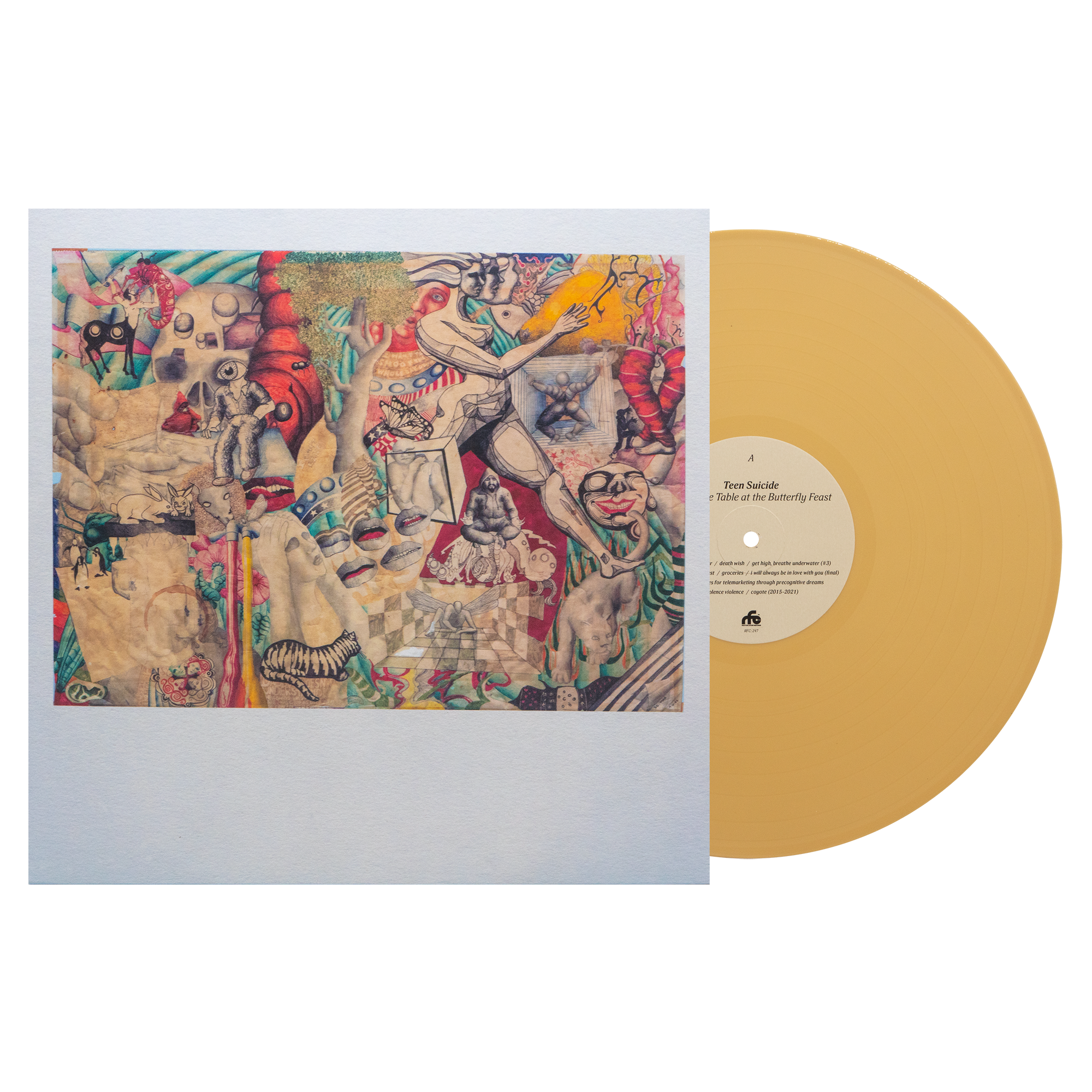 Teen Suicide - honeybee table at the butterfly feast - New LP Record 2022 Run For Cover Mustard Color Vinyl - Indie Pop / Punk