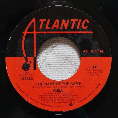 ABBA ‎– The Name Of The Game / I Wonder (Departure) - VG+ 45rpm 1977 USA - Pop