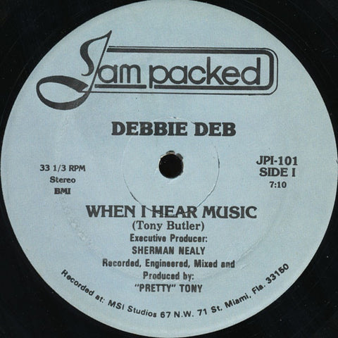 Debbie Deb ‎- When I Hear Music - VG 12" Single 1985 USA - Electro