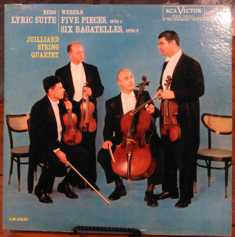 Juilliard String Quartet - Berg (Lyric Suite) / Webern (Five Pieces + Six Bagatelles) - VG+ Mono USA 1961 Original Press - Classical