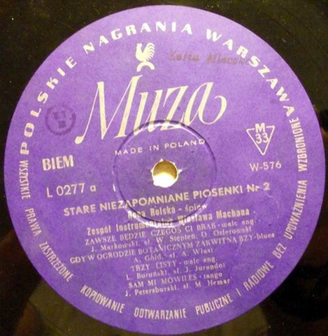 Rena Rolska / Olgierd Buczek ‎– Stare Niezapomniane Piosenki Nr 2 - VG 10" Lp Record 1959 Muza Poland Import Vinyl - Latin Jazz / Tango