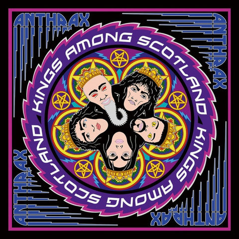 Anthrax - Kings Among Scotland - New Vinyl 3 Lp 2018 Megaforce RSD Black Friday Pressing on Blue/Pink/Purple Vinyl with Triple Gatefold Jacket and Tour Booklet - Thrash