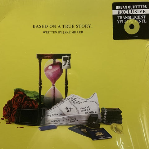Jake Miller ‎– Based On A True Story - New Lp Record 2019  Urban Outfitters USA Translucent Yellow Vinyl - Pop