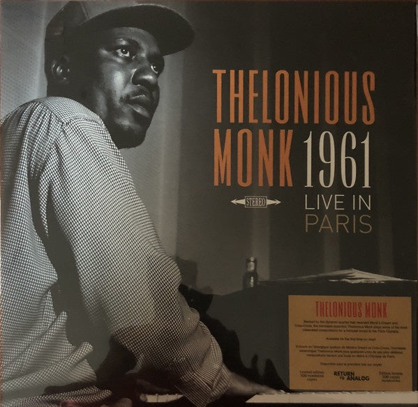 Thelonious Monk ‎– 1961 Live In Paris - New Lp Record 2018 Return To Analog Canada Import Vinyl - Jazz
