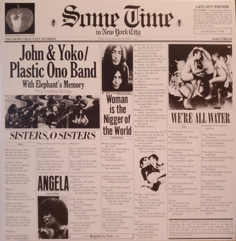 John Lennon & Yoko Ono / Plastic Ono Band With Elephant's Memory And Invisible Strings ‎– Some Time In New York City (1972) - New 2 LP Record 2015 Apple Europe 180 gram Vinyl - Rock & Roll / Avantgarde / Classic Rock