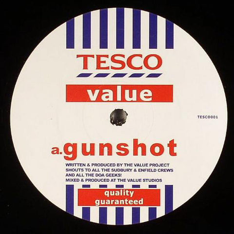 Value Project ‎– Gunshot / T-Jam - VG+ 12" Single UK Import 2006 - Drum n Bass