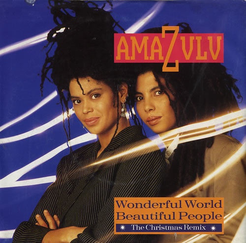 Amazulu - Wonderful World, Beautiful People (The Christmas Remix) - VG+ 1987 EMI UK Import - Synth-Pop