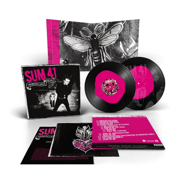 Sum 41 ‎– Underclass Hero - New Vinyl 2 Lp 2019 SRC Limited Edition 1st Pressing on 180gram Pink in Black Colored Vinyl, Etched D-Side - Pop-Punk / Rock