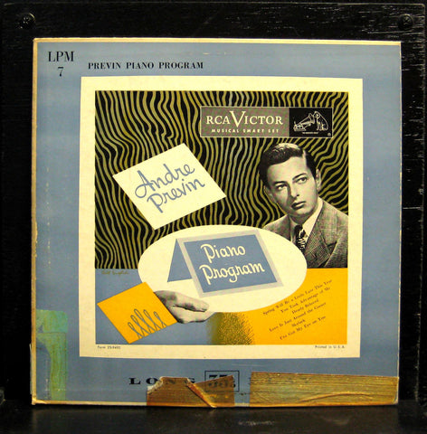 ANDRE PREVIN piano program 10" VG LPM-7 RCA Mono USA Jazz 1950's