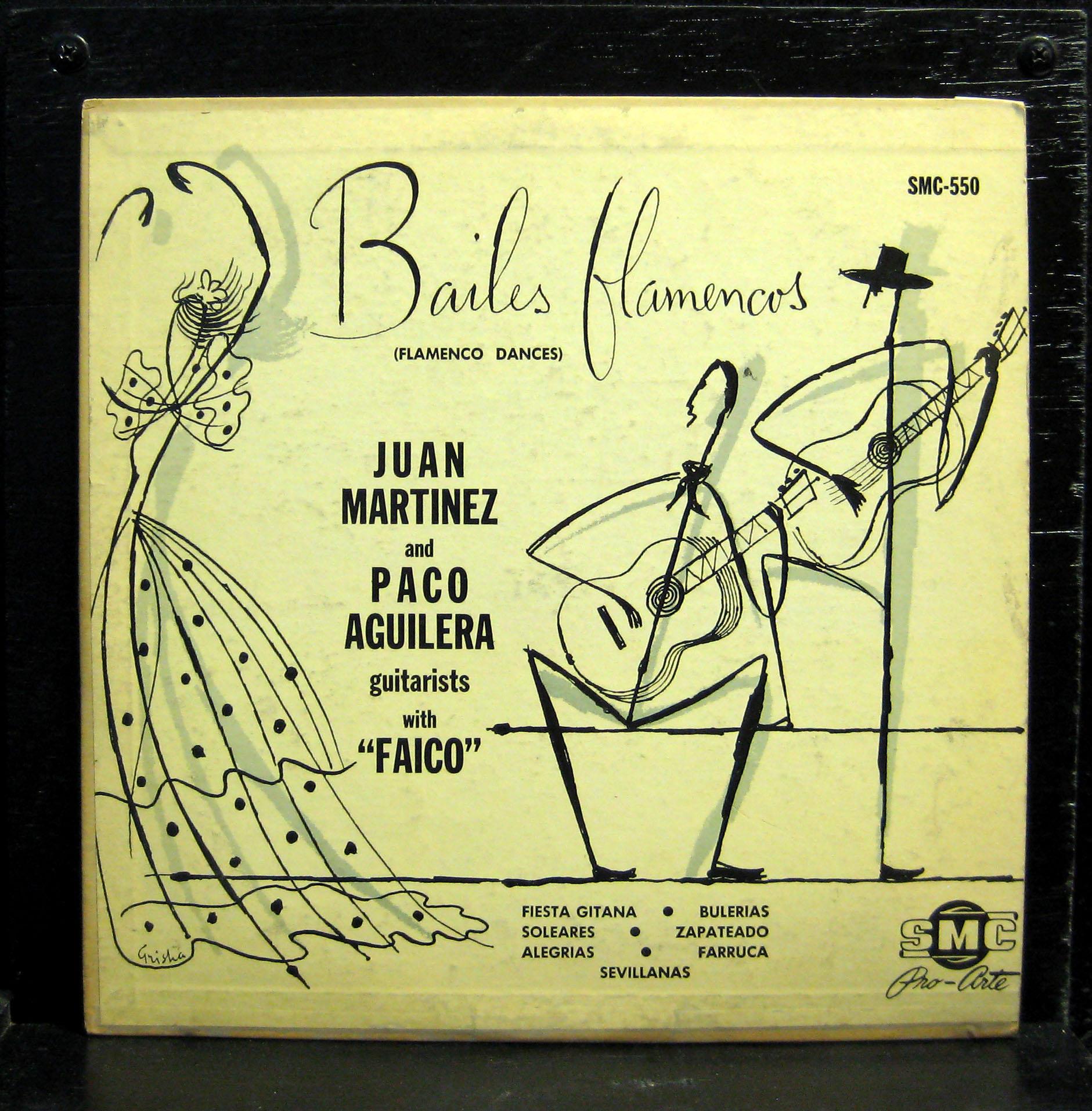 JUAN MARTINEZ PACO AGUILERA & FAICO bailes flamencos 10" VG+ SMC-550 Latin Grail - Shuga Records