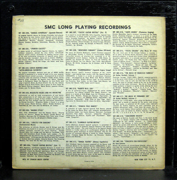JUAN MARTINEZ PACO AGUILERA & FAICO bailes flamencos 10" VG+ SMC-550 Latin Grail - Shuga Records