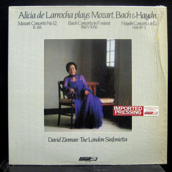 ALICIA DE LARROCHA mozart, bach & haydn LP Mint- CS.7180 Holland Vinyl 1981 - Shuga Records