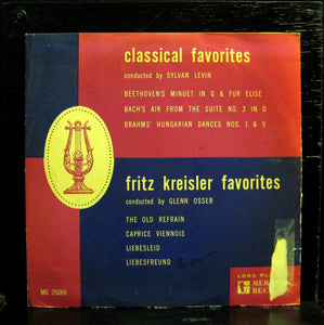 SYLVAN LEVIN GLENN OSSER classical favorites / fritz kreisler 10" Mint- MG 25066 - Shuga Records