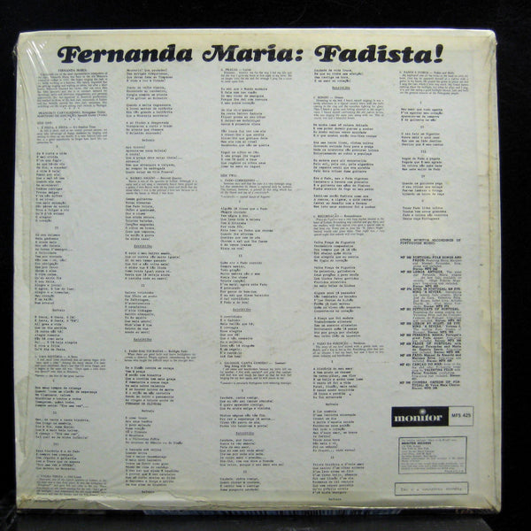 Fernanda Maria - Fadista! LP Mint- MFS 425 Vinyl Record - Shuga Records
