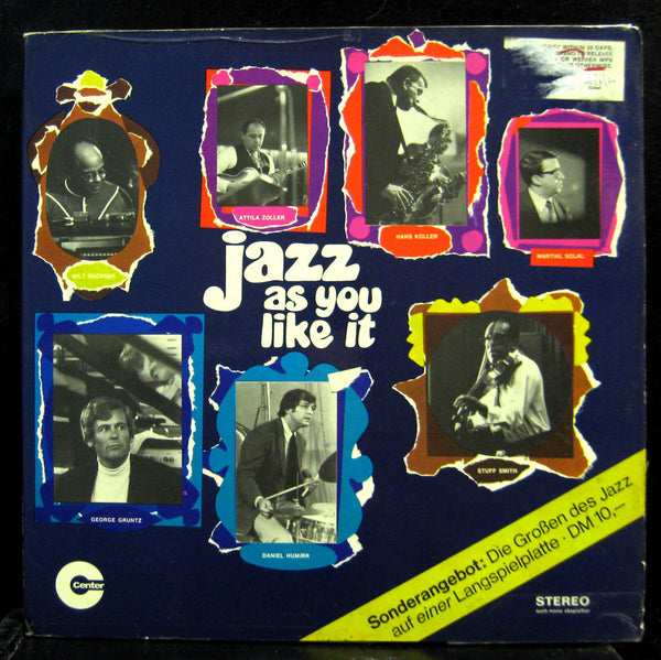 Various - Jazz As You Like It - VG+ LP Record 1968 Center Germany Vinyl - Jazz - Shuga Records