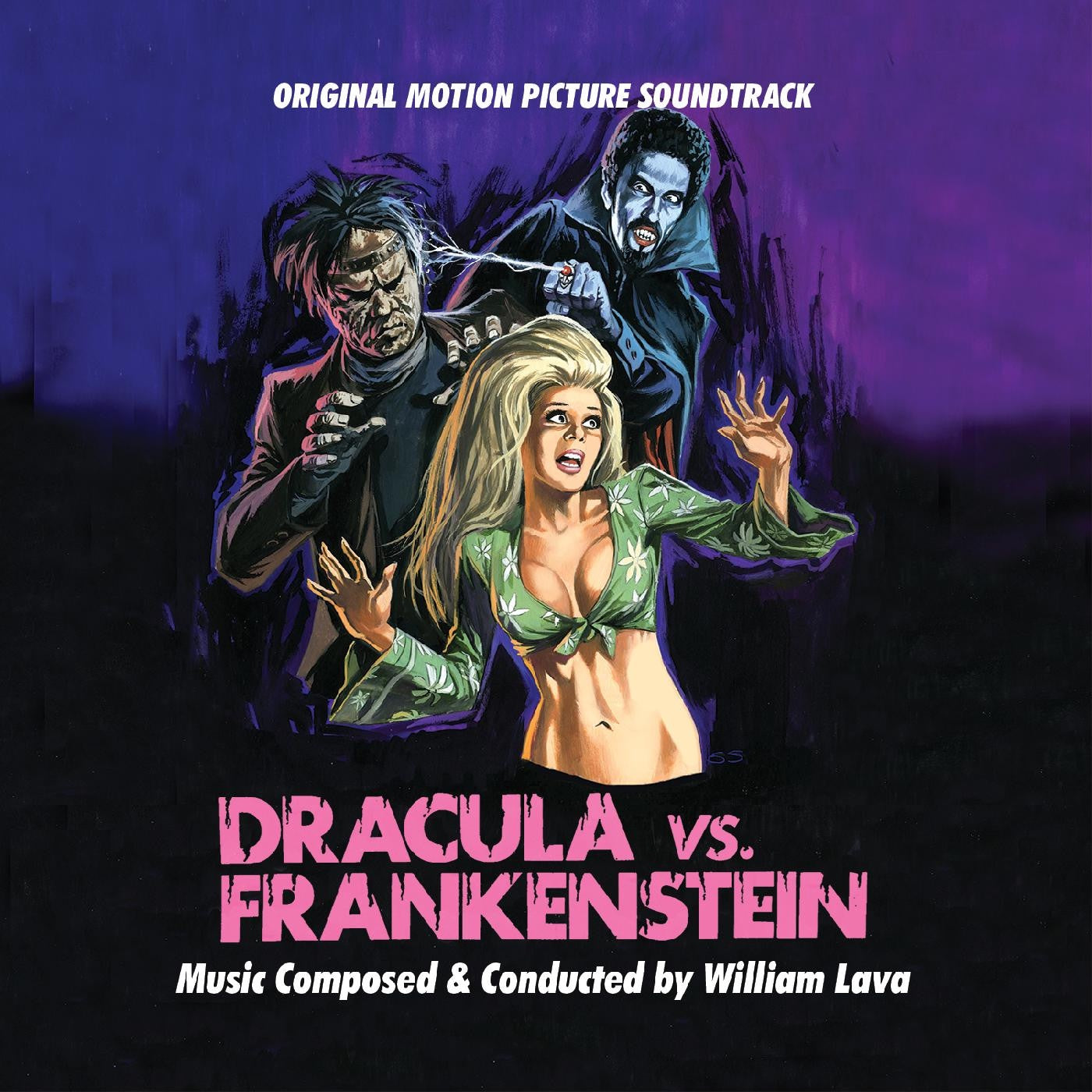 William Lava – (Original Motion Picture Soundtrack) Dracula vs. Frankenstein (1971) - New LP Real Gone Music Orange Pumpkin Color Vinyl - Score