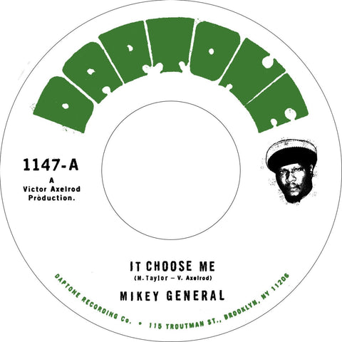 Mikey General - It Choose Me / Prattle - New 7" Single Record 2022 Daptone Vinyl - Reggae / Dub