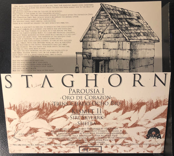 Staghorn ‎– Parousia I - Kismet II (2015) - New EP Record 2018 Shuga Records Colored Vinyl, Numbered & Download - Post Rock / Metal -