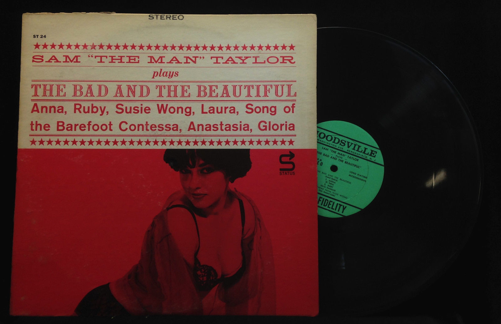 Sam Taylor ‎– Plays The Bad And The Beautiful - VG+ (VG- cover) LP Record 1962 Moodsville Prestige USA Van Gelder Vinyl - Jazz - Shuga Records