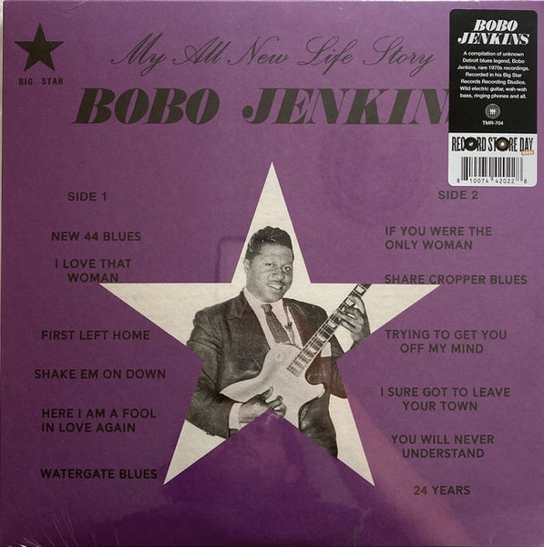 Bobo Jenkins ‎– My All New Life Story - New LP Record Store Day 2021 Third Man RSD Purple Splatter Vinyl -Electric Blues - Shuga Records