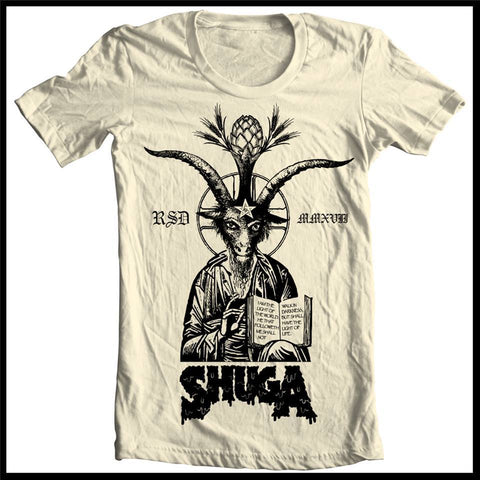Shuga Records 2017 Baphomet Weed & Beer Record Store Day T-Shirt