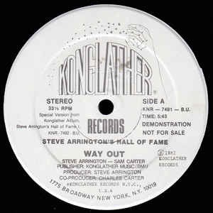 Steve Arrington's Hall Of Fame - Way Out - Mint- 12" Single Record 1982 Konglether USA Promo Vinyl- Disco / Funk - Shuga Records