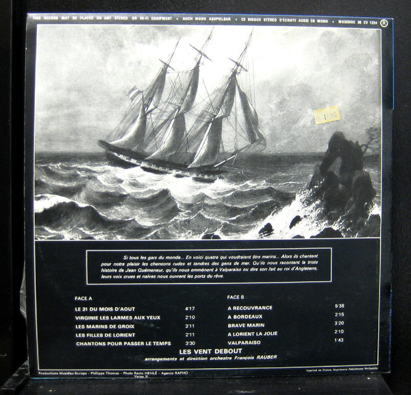 Francois Rauber Les Vent Debout - Chants De Mer LP Mint- 30 CV 1224 France 1970 - Shuga Records
