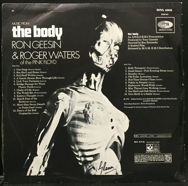 Ron Geesin & Roger Waters - Music From The Body - Mint- (VG+ cover) LP Record 1970 Harvest Australia Original Vinyl - Soundtrack / Musique Concrète / Avantgarde - Shuga Records