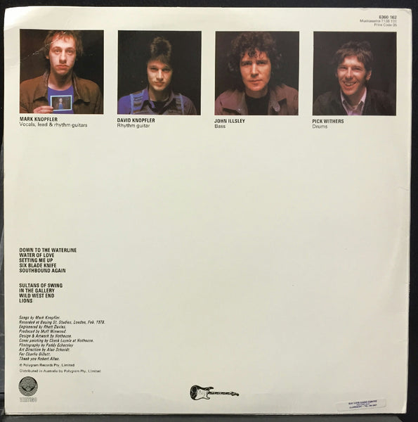 Dire Straits - Dire Straits - VG+ LP Record 1978 Vertigo Australia Vinyl & Insert - Classic Rock / Pop Rock - Shuga Records