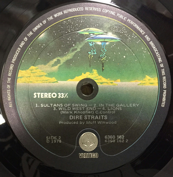 Dire Straits - Dire Straits - VG+ LP Record 1978 Vertigo Australia Vinyl & Insert - Classic Rock / Pop Rock - Shuga Records