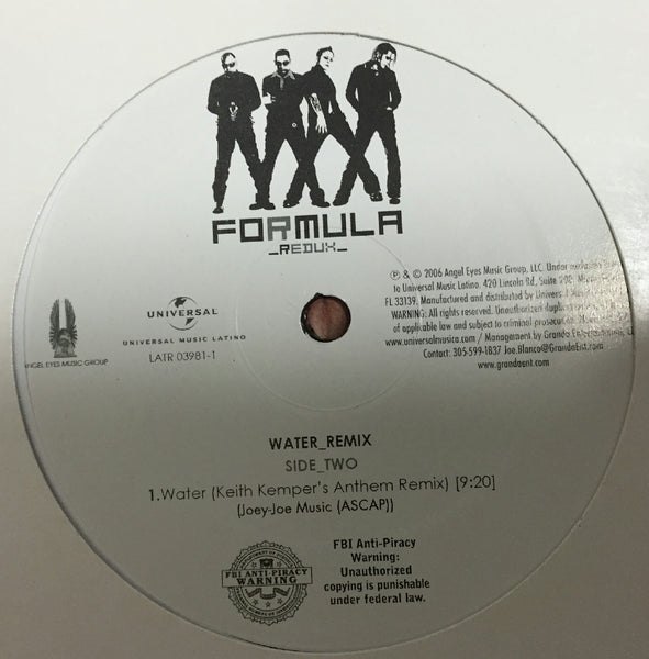 Formula Redux Water Mint- 12" USA 2006 Promo LATR-03981-1 Da Freeks House RARE - Shuga Records