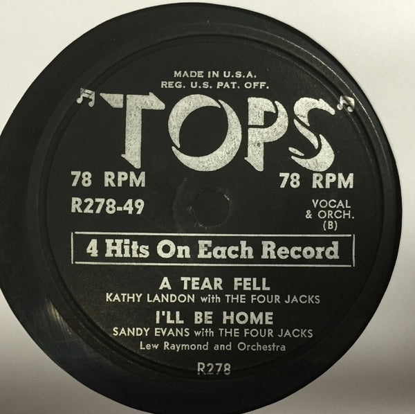 78RPM BENN ZEPPA & FOUR JACKS / Kathy Landon / Sandy Evans 10" VG 1955 USA - Shuga Records