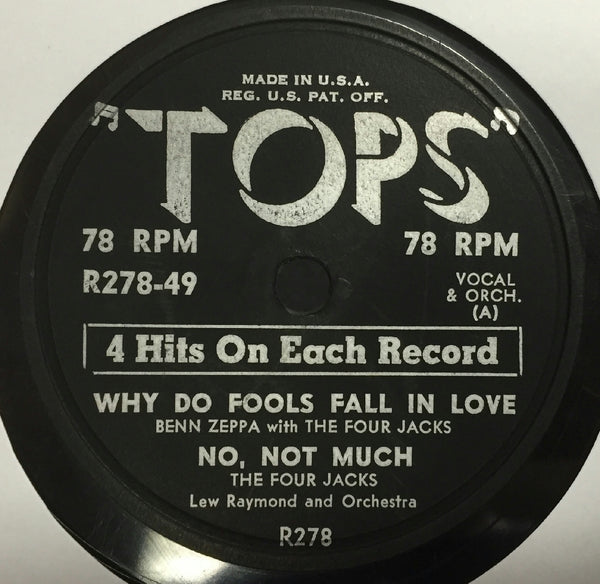 78RPM BENN ZEPPA & FOUR JACKS / Kathy Landon / Sandy Evans 10" VG 1955 USA - Shuga Records