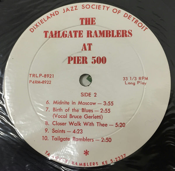 The Tailgate Ramblers At Pier 500 LP VG+ US Private DETROIT Jazz Bob Hermans Art