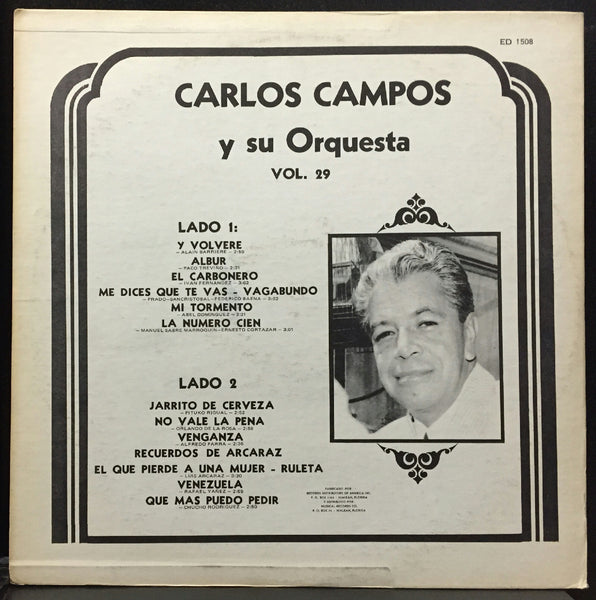Carlos Campos Y Su Orquesta Vol 29 LP VG+ Latin Soul Boogaloo ED 1508 Musart