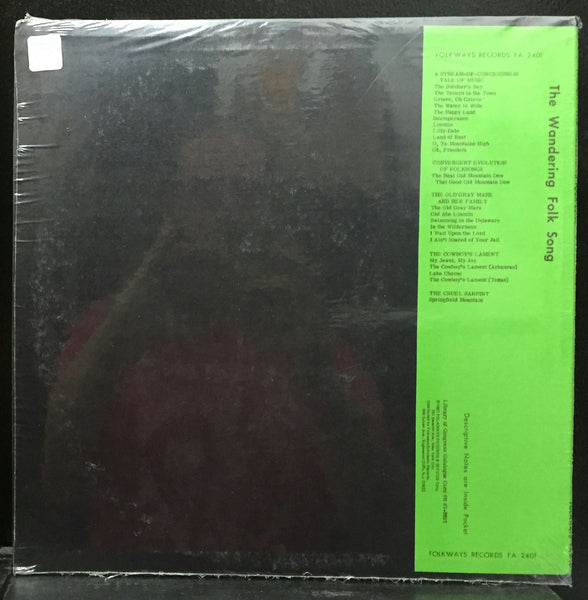 Sam Hinton The Wandering Folk Song LP Sealed NEW 1967 Folkways FA 2401 US w/Book - Shuga Records