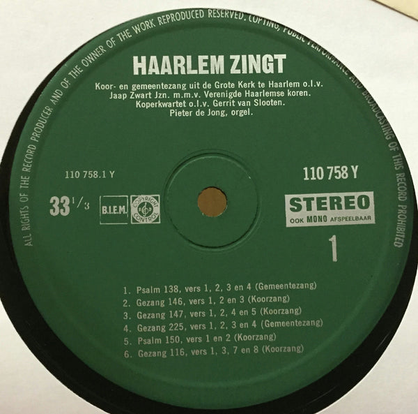 PIETER DE JONG haarlem zingt LP Mint- 110 758 Y Private Press Stereo German Rare - Shuga Records