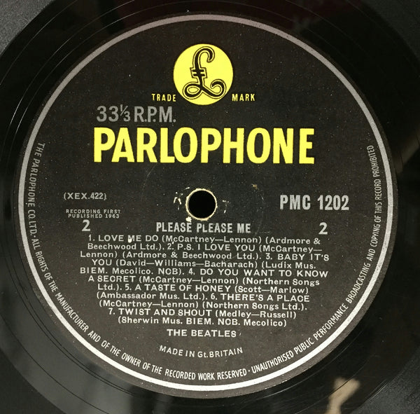 The Beatles Please Please Me LP VG UK Mono PMC 1202 1963 "KT" Parlophone 4th - Shuga Records