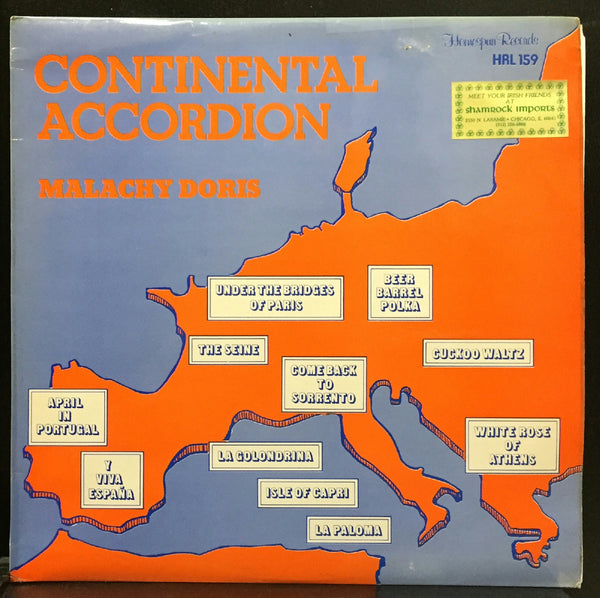 Malachy Doris Continental Accordion LP Mint- 1979 UK Homespun HRL 159 Irish Rare - Shuga Records