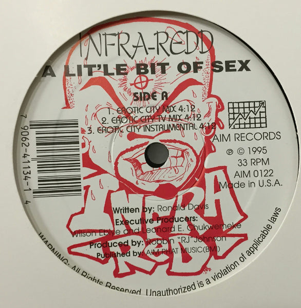 Infra-Redd A Lit'le Bit Of Sex 12" VG+ 1995 USA Random Rap RARE Gangsta on AIM - Shuga Records