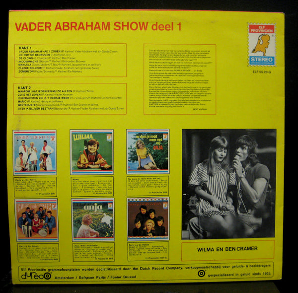 Various Vader Abraham Show Deel 1 LP VG+ ELF 55.20-G Elf Provincin Stereo 1972 - Shuga Records