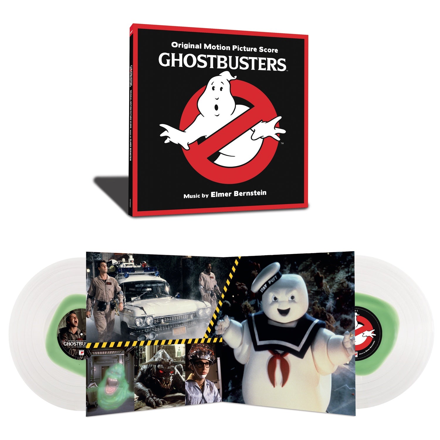 Elmer Bernstein – Ghostbusters (Original Motion Picture Score)(1984) - Mint- 2 LP Record 2019 Sony Clear with Slime Center Vinyl - Soundtrack