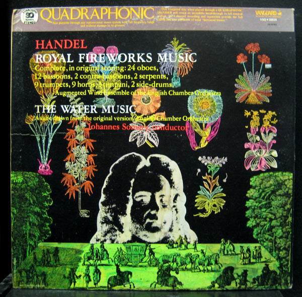Somary Handel Royal Fireworks LP VG+ VSQ 30020 Vanguard Quadraphonic - Shuga Records